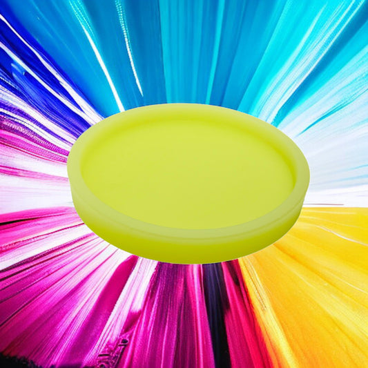 JenDore Handmade Neon Yellow Glow Circular Vanity Tray