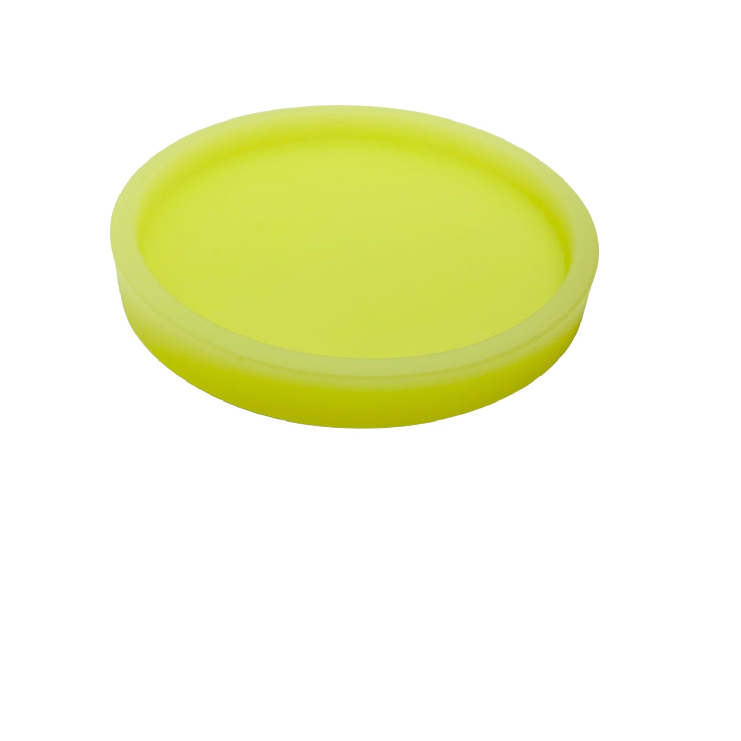 Plateau de vanité circulaire jaune néon fait à la main JenDore