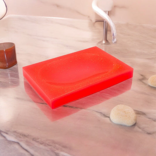 Porte-savon à paillettes de récif de corail fait à la main pour salle de bain/cuisine
