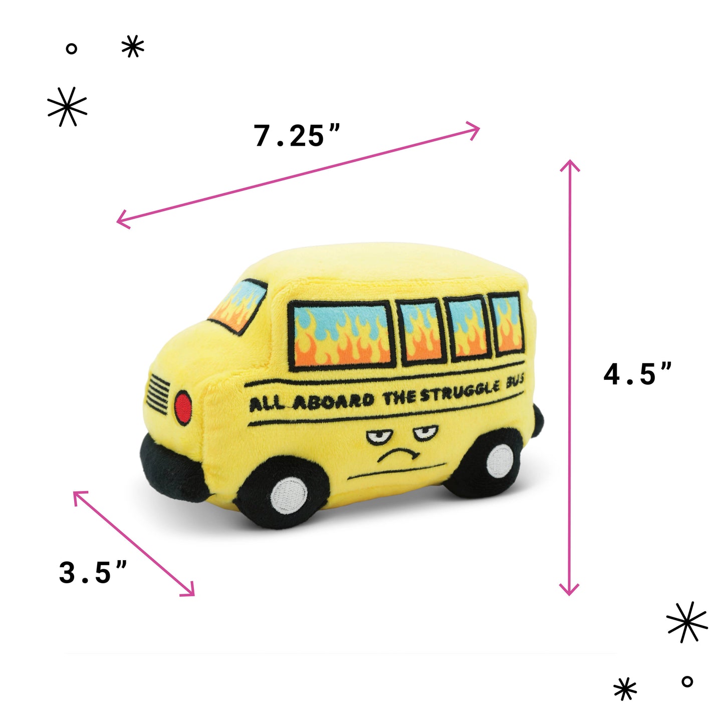 "All Aboard The Struggle Bus" Plush Bus