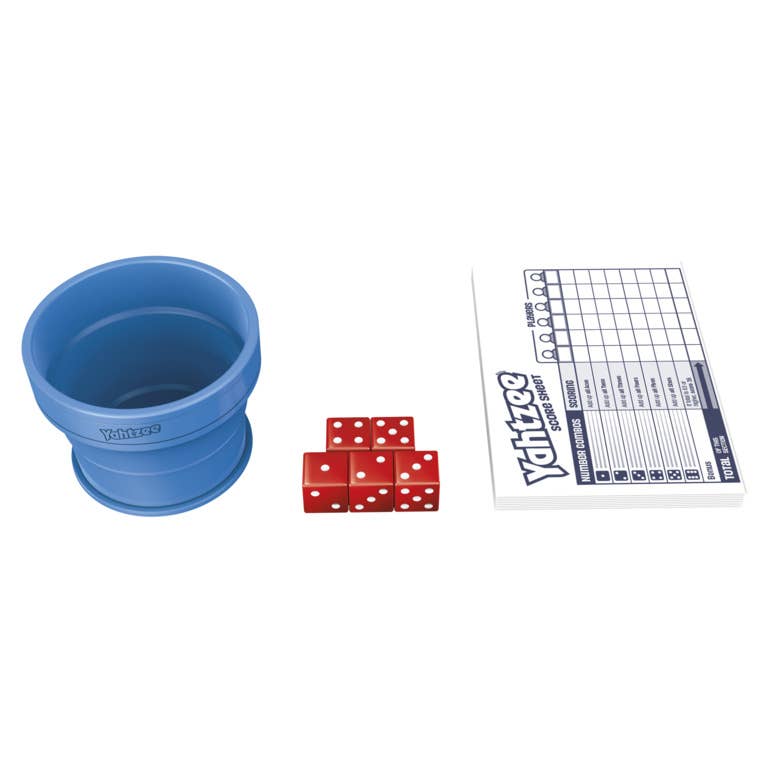 Official Hasbro Gaming Yahtzee Dice Game with Travel Storage Case – G2662