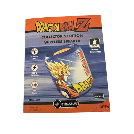 Dragon Ball Z collector's edition wireless speaker packaging on a white background