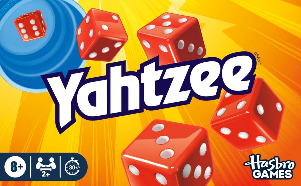 Official Hasbro Gaming Yahtzee Dice Game with Travel Storage Case – G2662