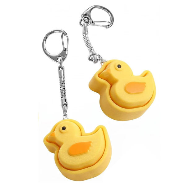 Rubber Ducky Fidget Clicker Keychains