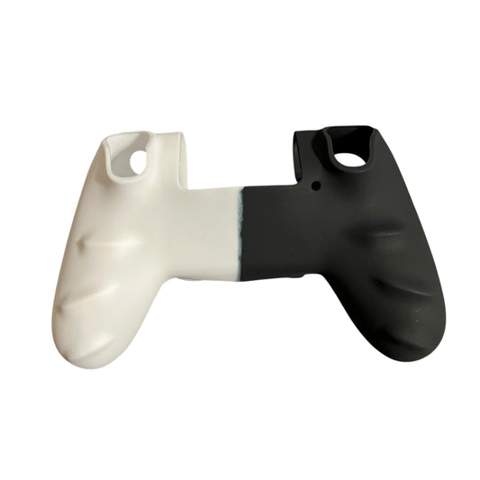 JenDore black white silicone cover compatible with PS4 Pro and Slim controller with grip texture