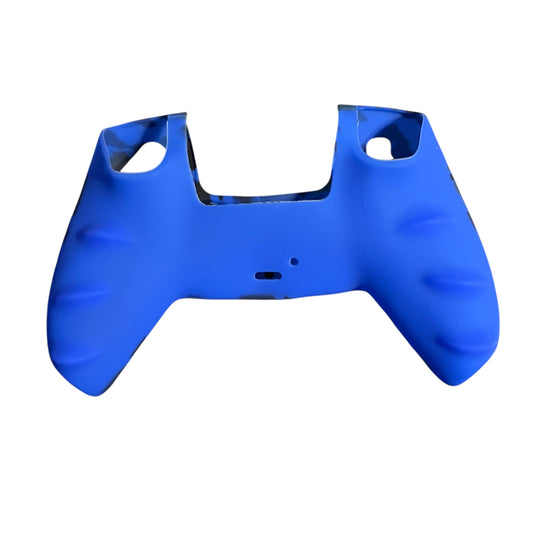 JenDore blue black camo silicone anti‑slip grip cover compatible with PS5 wireless controller