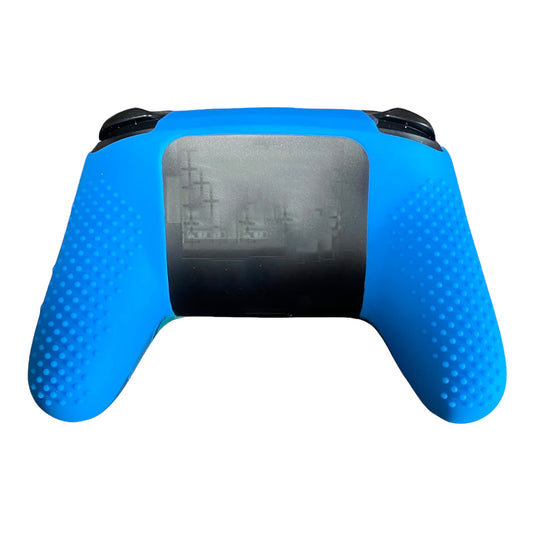 JenDore Blue Green Camo silicone anti-slip grip cover compatible with Nintendo Switch Pro Controller. Features a smooth textured surface for enhanced gaming control and protection.