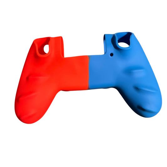 JenDore blue red silicone cover compatible with PS4 Pro and Slim controller with grip texture
