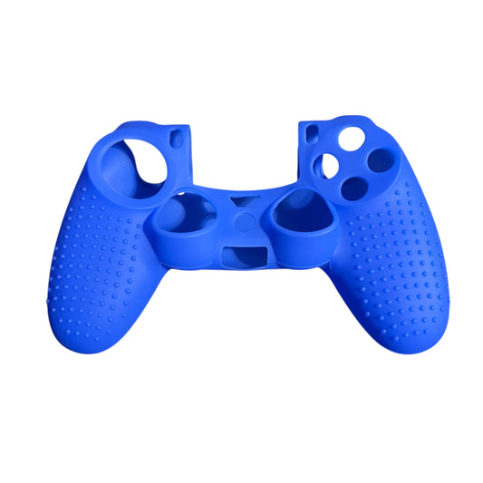 JenDore blue silicone cover compatible with PS4 Pro and Slim controller with grip texture