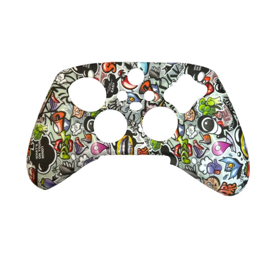 JenDore comic anti-slip silicone grip cover compatible with Xbox Series X wireless controllers. Textured surface for better grip and controller protection.