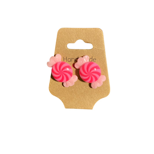 JenDore HandmadePink Candy Swirl Stud Earrings