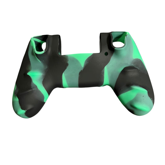 JenDore lime green black camo silicone cover compatible with PS4 Pro and Slim controller with grip texture
