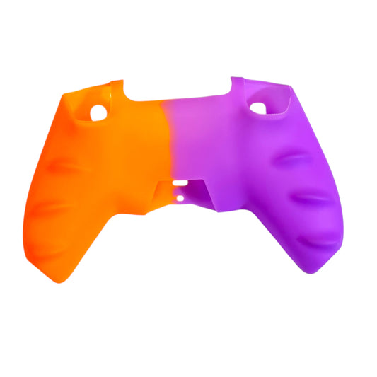 JenDore purple orange silicone anti‑slip grip cover for PS5 wireless controller