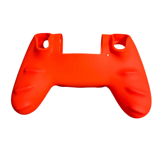 JenDore red silicone cover compatible with PS4 Pro and Slim controller with grip texture