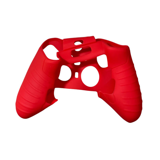 JenDore red anti-slip silicone grip cover compatible with Xbox One wireless controllers. Improves grip and protects from wear.