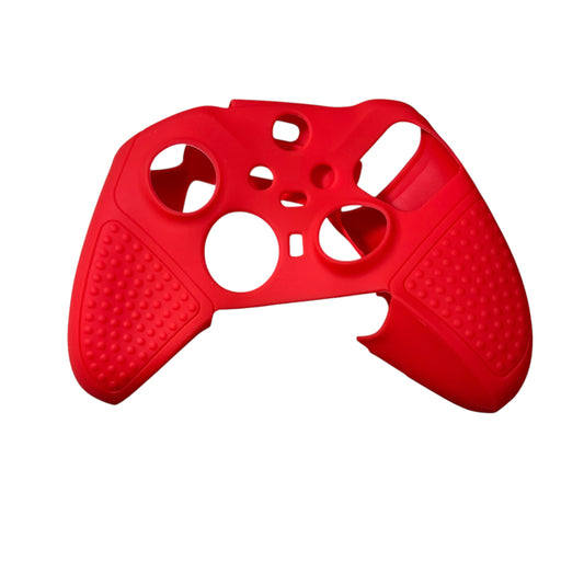 JenDore red anti-slip silicone grip cover compatible with Xbox One wireless controllers. Improves grip and protects from wear.