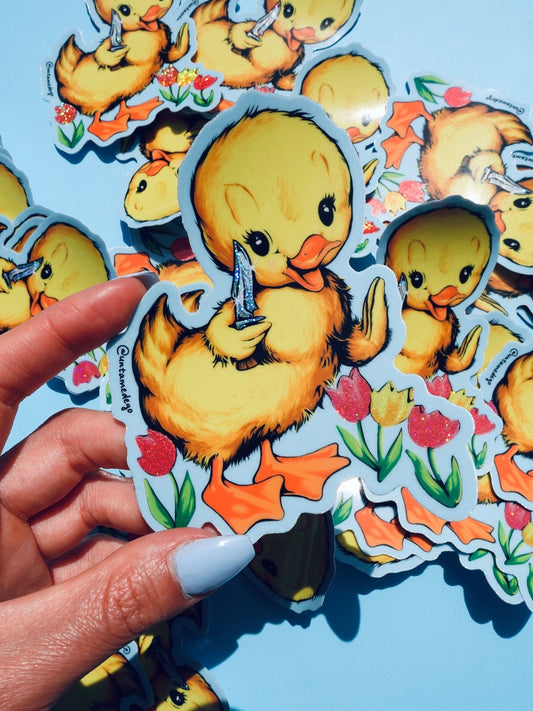 Knife Ducky Sticker