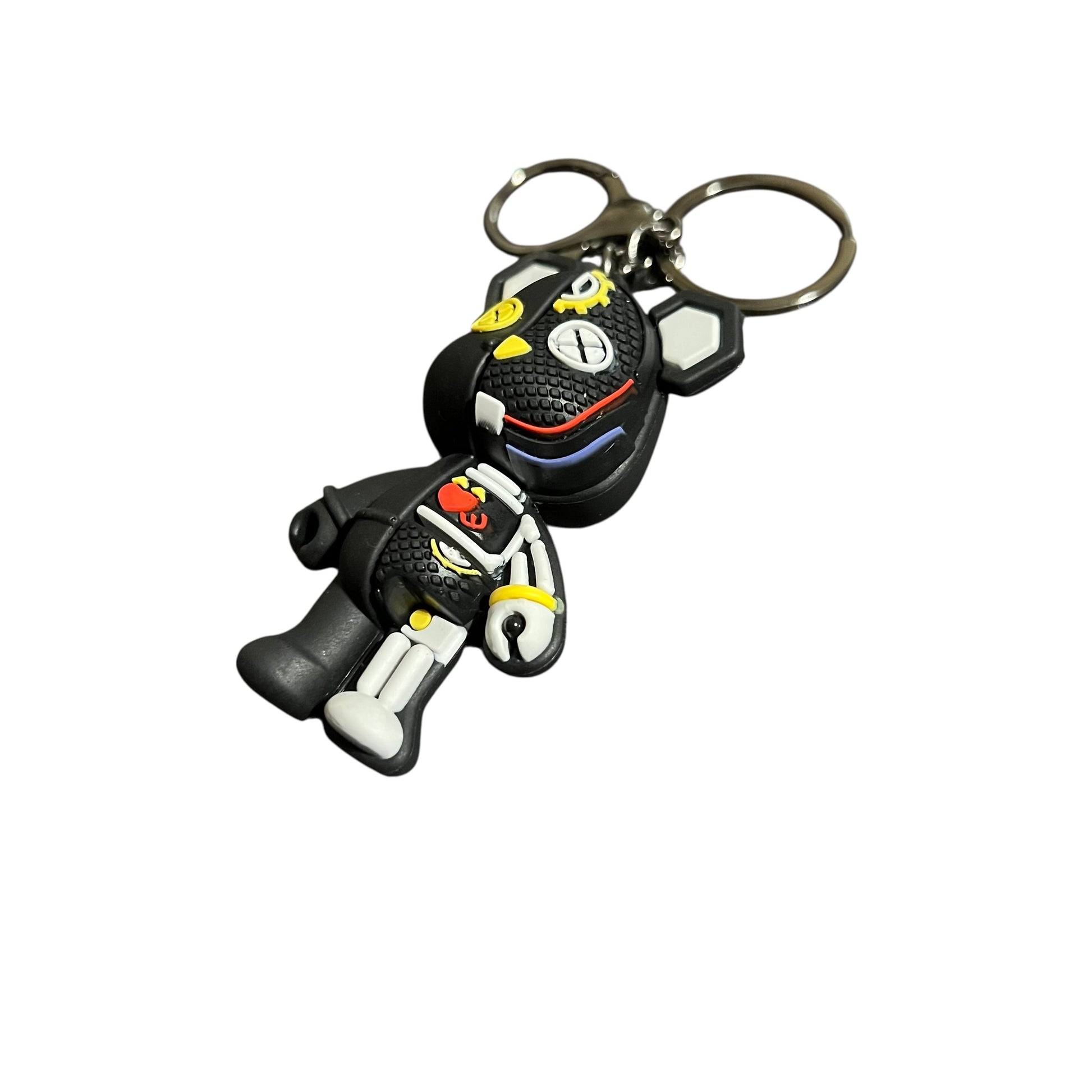 JenDore Mecha Bear Keychain made of silicone with half teddy and half cyborg design