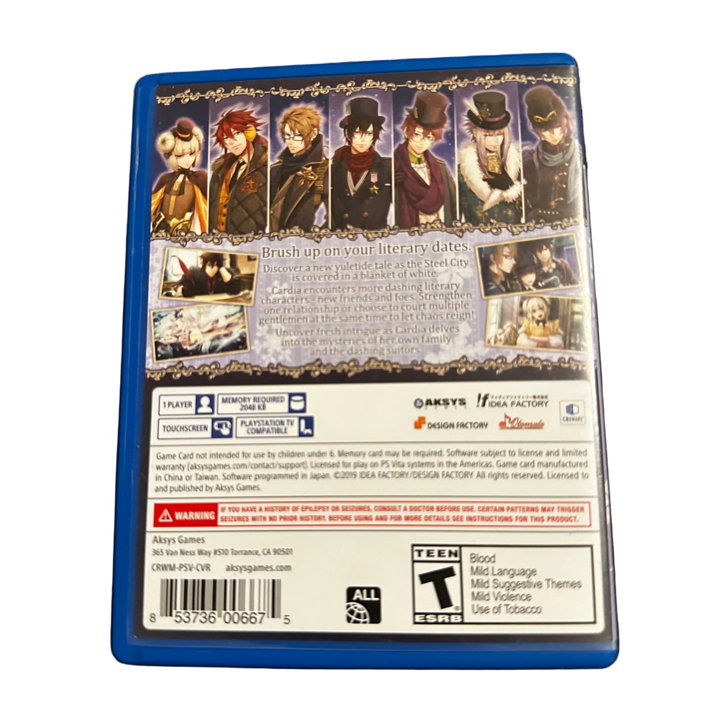 Used Code Realize Wintertide Miracles PlayStation PS Vita video game with case, pre-owned and authentic at JenDore