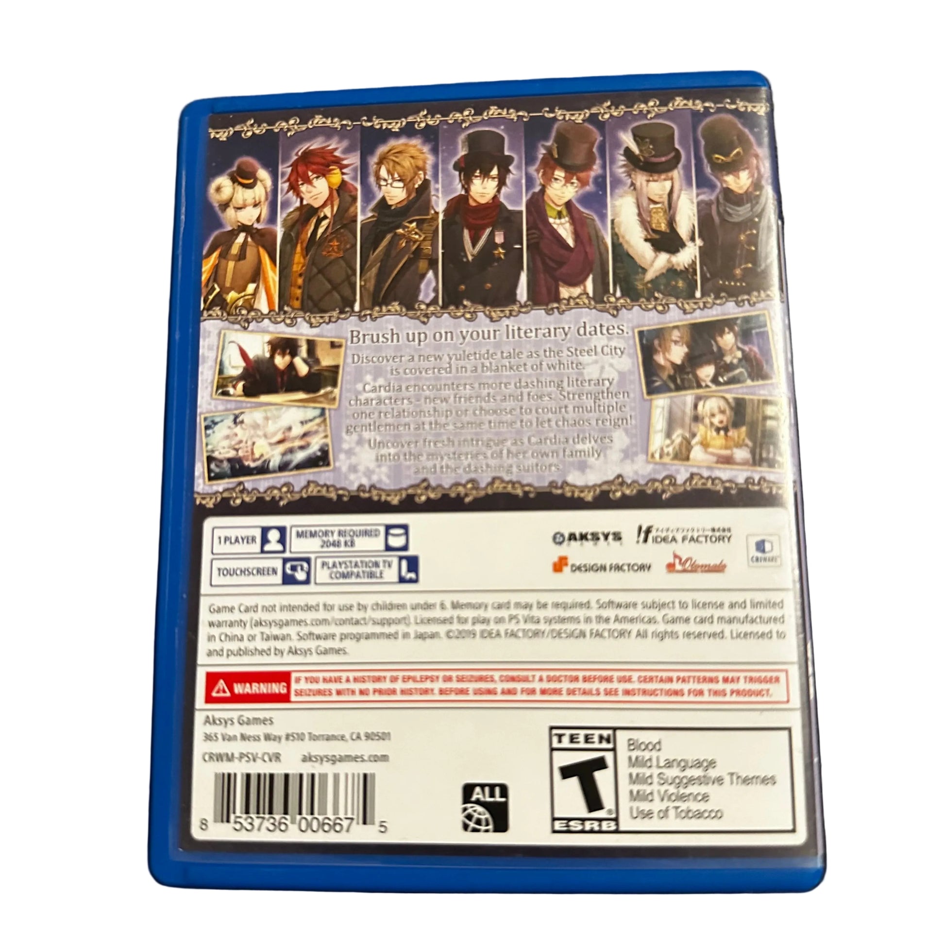 Used Code Realize Wintertide Miracles PlayStation PS Vita video game with case, pre-owned and authentic at JenDore