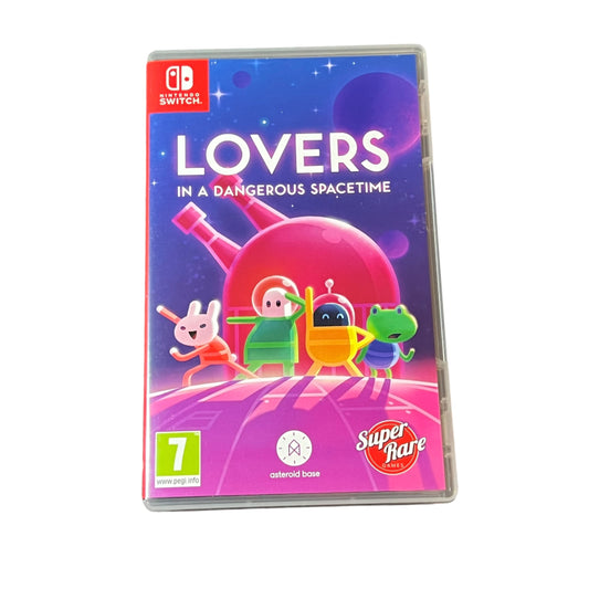 Used Super Rare Games Lovers in a Dangerous Spacetime Nintendo Switch game with original case, preowned and tested, available from JenDore in Norfolk, VA.