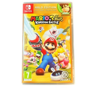 Used Mario + Rabbids Kingdom Battle Nintendo Switch game with original case, preowned and tested, available from JenDore in Norfolk, VA.