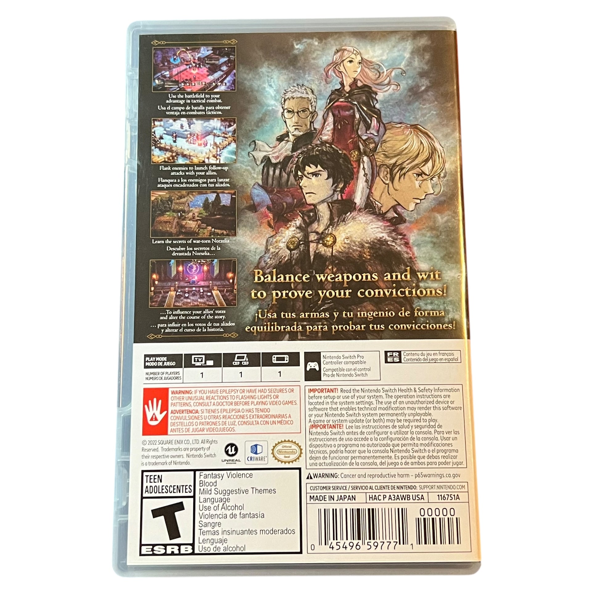 Used Triangle Strategy Nintendo Switch game with original case, preowned and tested, available from JenDore in Norfolk, VA.