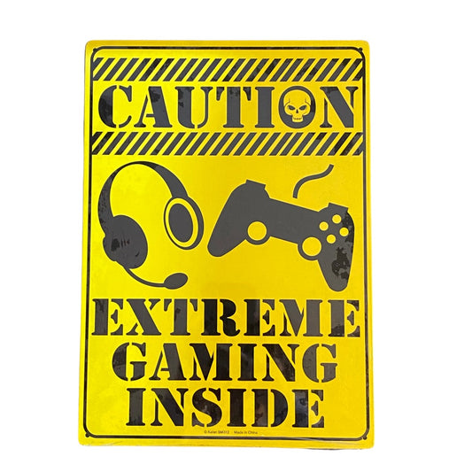 JenDore 12x8 Gaming Sign Metal Tin Poster Wall Art Gaming Sign