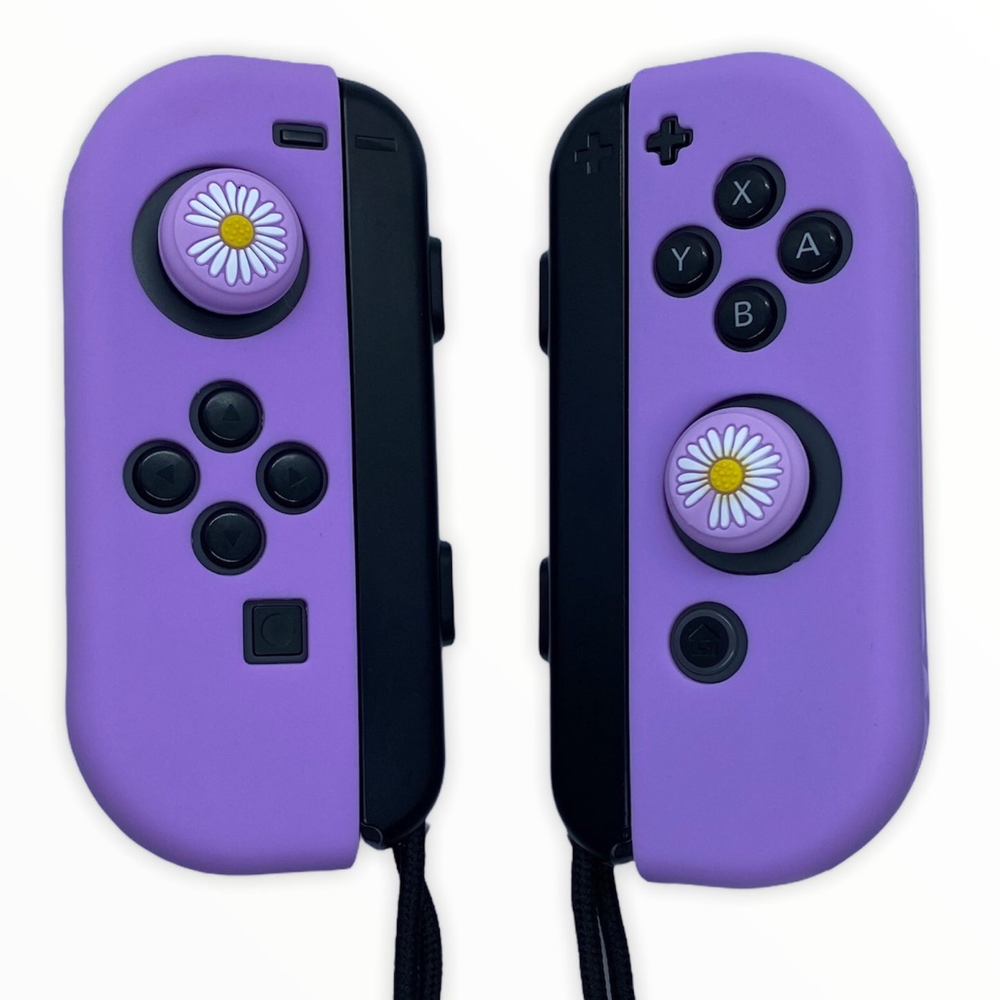 JenDore Lilac Purple Silicone Nintendo Switch Joy-con Protective Shell Covers & Thumb Grips Set