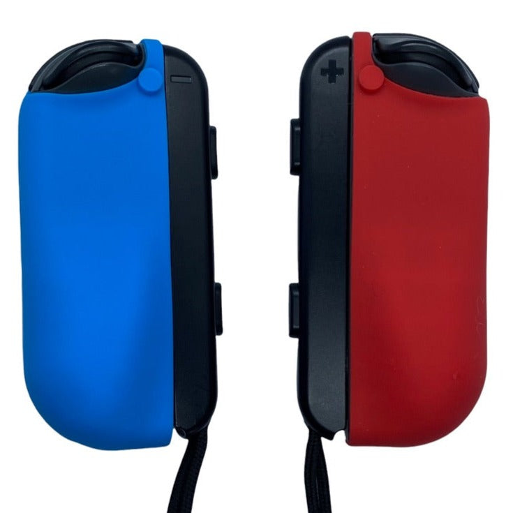 Jendore Coque de protection en silicone rouge bleu pour Nintendo Switch Joy-con