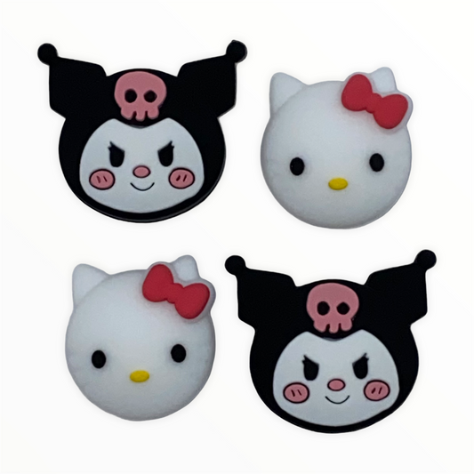 JenDore Hello Kitty Kuronmi Anime 4 tapas de silicona para agarre de pulgar para Nintendo Switch y NS Lite