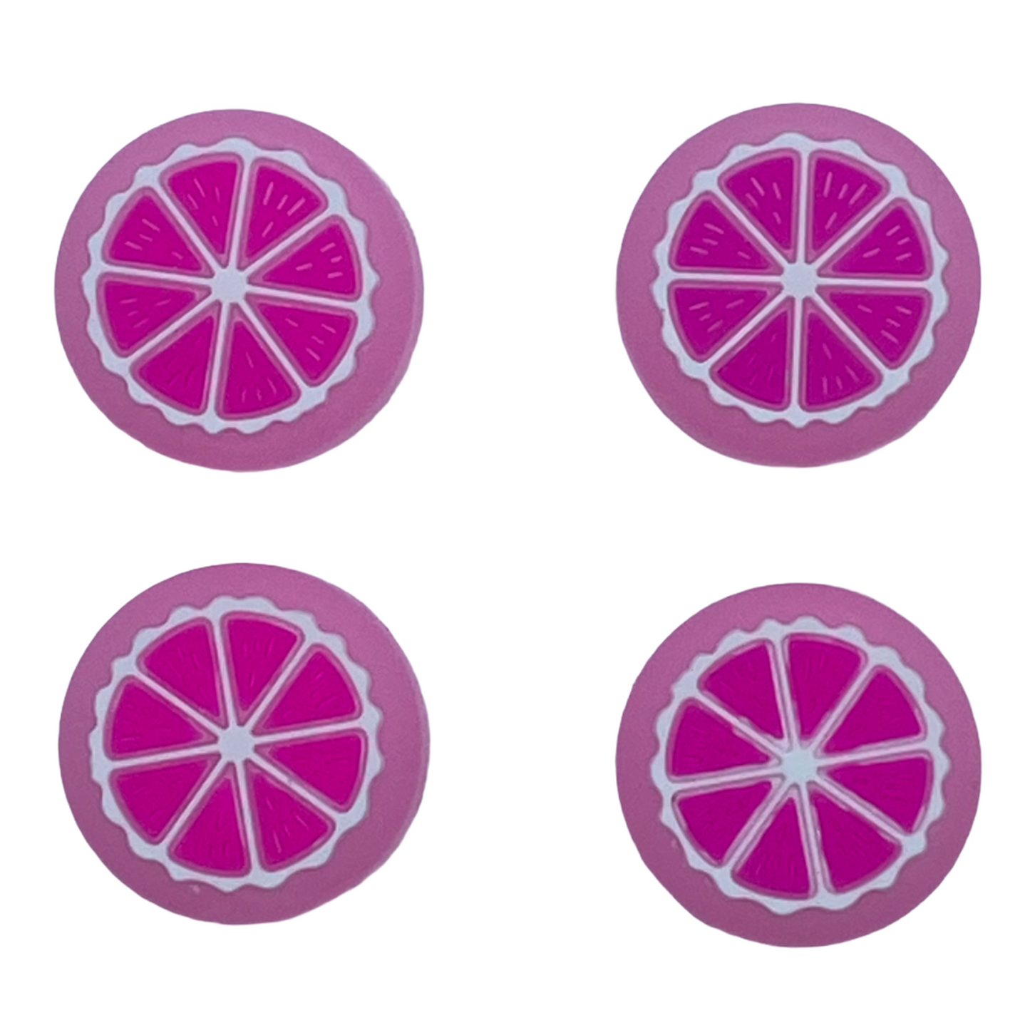 JenDore Jelly Pink Fruit  4Pcs  Silicone Thumb Grip Caps for Nintendo Switch