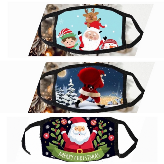 <transcy>JENDORE Paquete de 3 máscaras de Navidad de Papá Noel</transcy>