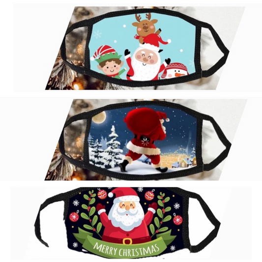 JENDORE Santa Claus Christmas Masks 3 pack