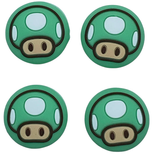 Jendore Green 4Pcs Champignon Point d'interrogation Capuchons de poignée en Silicone pour Nintendo Switch / NS Lite