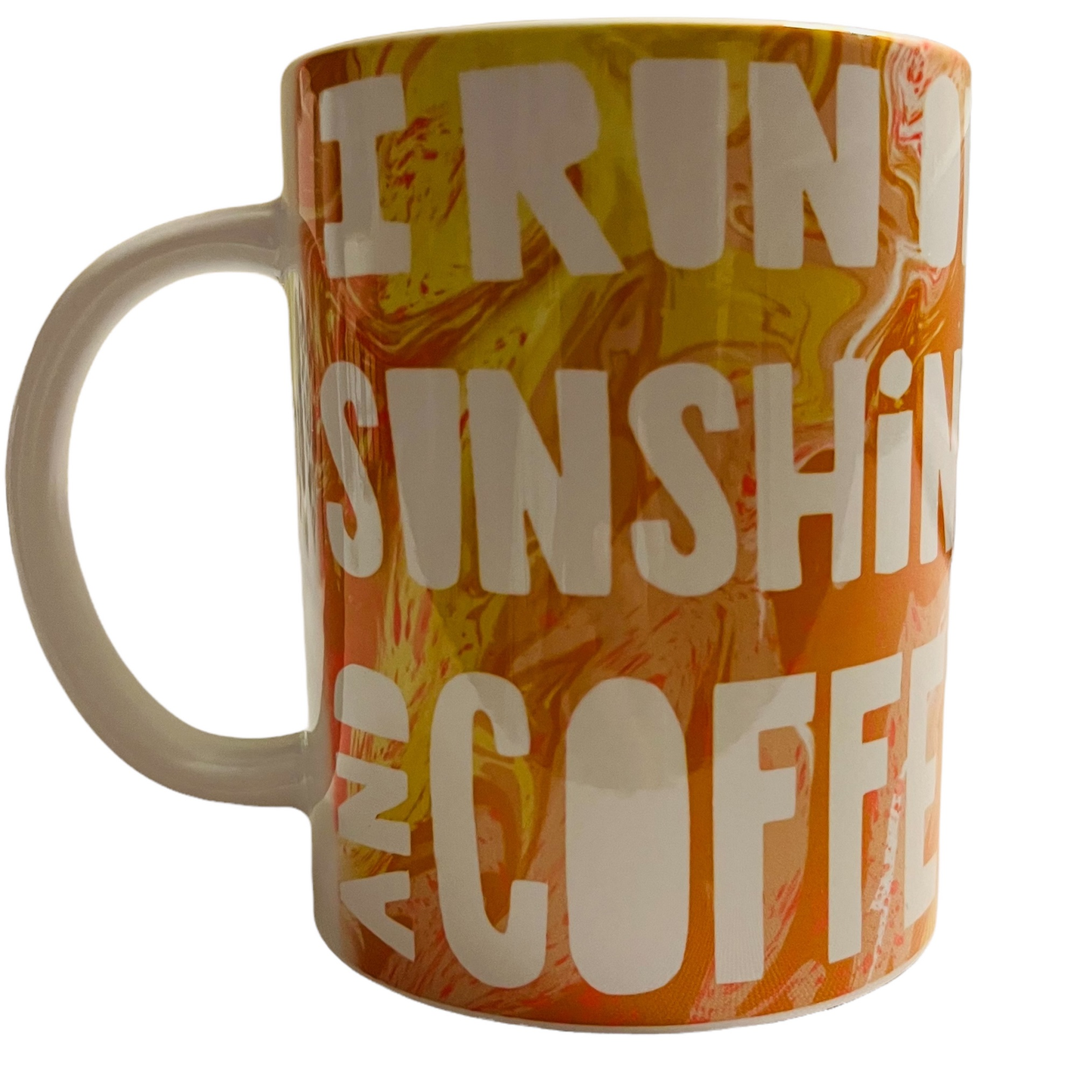 JenDore "Corro con sol y café" 15 oz. Taza de té y café