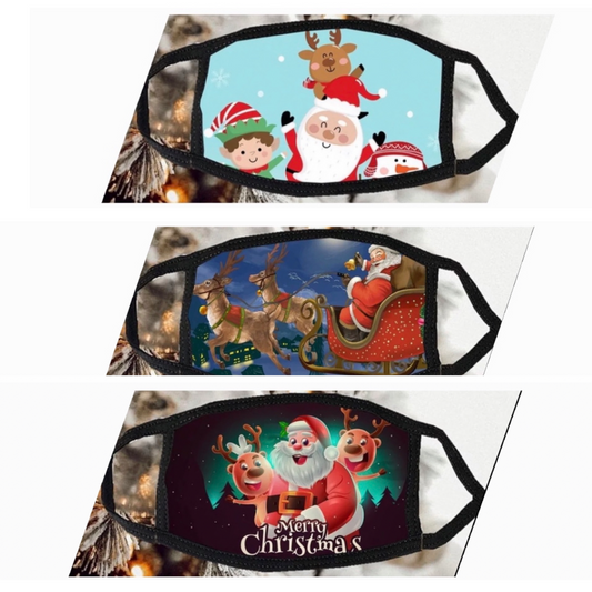 JENDORE Santa Claus Christmas Masks 3 pack