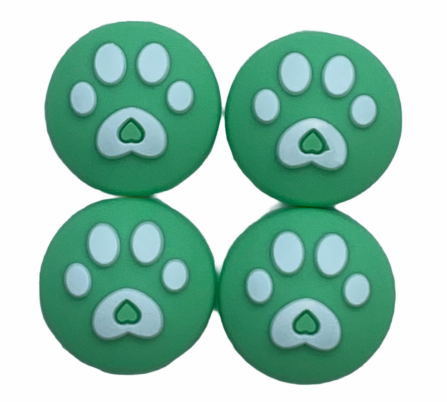 Jendore Green 4Pcs Paws Capuchons de poignée en silicone pour Nintendo Switch