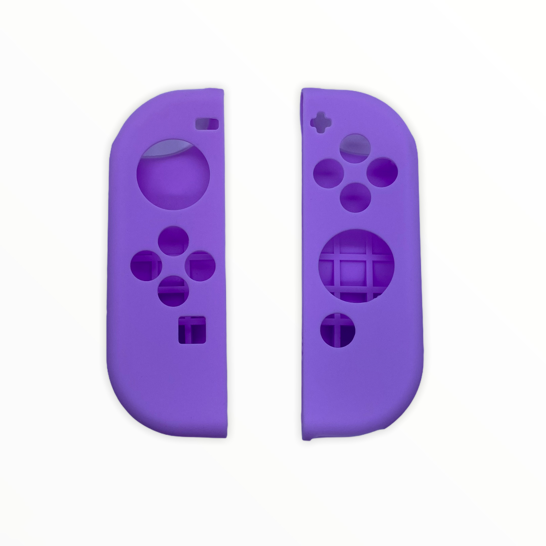 JenDore Lilac Purple Silicone Nintendo Switch Joy-con Protective Shell Covers & Thumb Grips Set