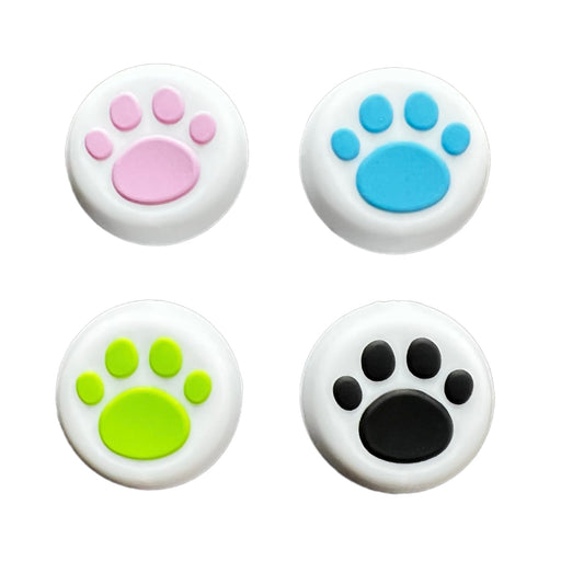JenDore Pink Blue Green Black Paws 4Pcs Silicone Thumb Grip Caps for Nintendo Switch Pro, PS5, PS4, and Xbox 360 Controller
