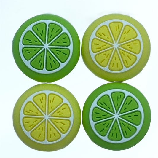 Jendore Fruits Verts et Jaunes 4Pcs Capuchons de Poignée en Silicone pour Nintendo Switch