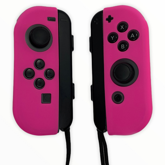 Jendore Coque de protection en silicone rose pour Nintendo Switch Joy-con