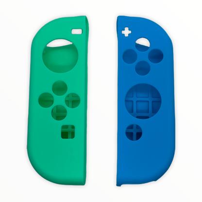JenDore Fundas protectoras Joy-con de silicona azul y verde para Nintendo Switch