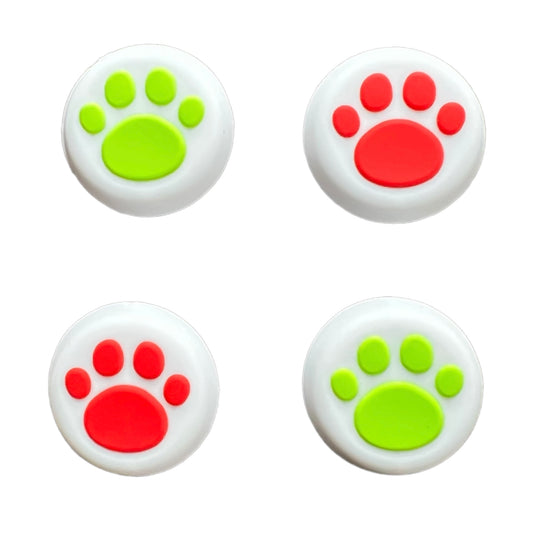 JenDore - 4 tapas de silicona para mando de Nintendo Switch Pro, PS5, PS4 y Xbox 360, color rojo, verde y blanco