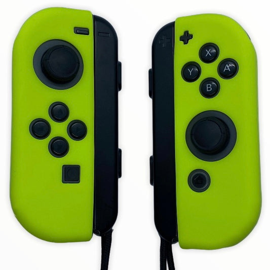 JenDore Fundas protectoras Joy-con de silicona amarillas neón para Nintendo Switch