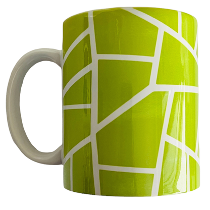JenDore Green Geometric 12 oz. Coffee Tea Mug