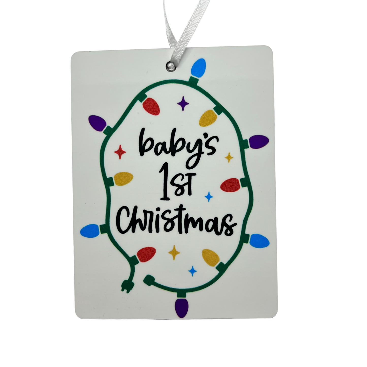 JenDore Handmade "Baby's 1st Christmas" Wooden Christmas Holiday Ornament
