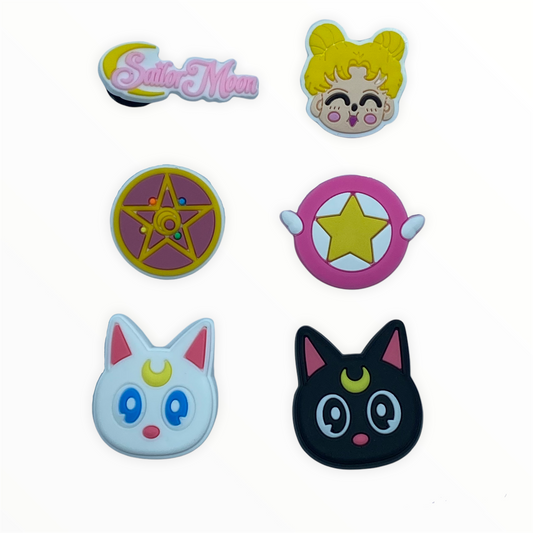 JenDore Anime Sailor Moon Shoe Charms for Clogs Or Bracelets