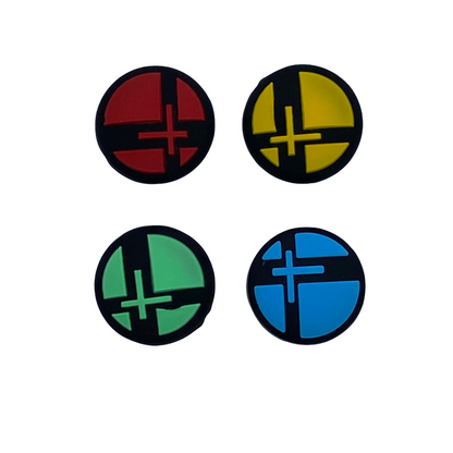 JenDore Red Blue Green Yellow Smash 4Pcs Silicone Thumb Grip Caps for Nintendo Switch