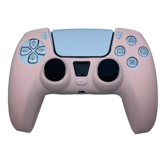 Jendore PS5 Controller Coque de protection en silicone avant lisse rose clair 